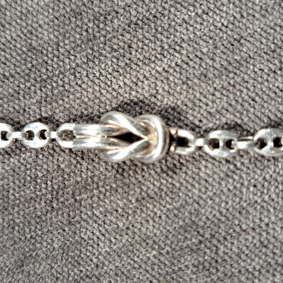 Mariner Anchor with Knots 925 Silver 7.5" Bracelet VG Marked Signed - Picture 3 of 8